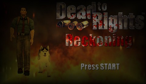 Dead to Rights Reckoning title screen for PSP